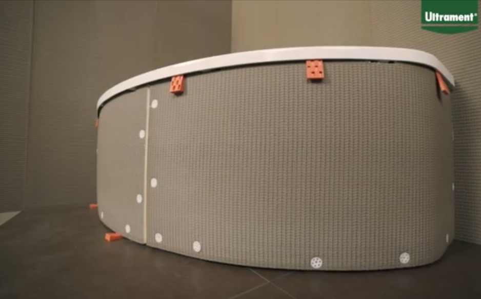 Zabudowa półokrągłej wanny